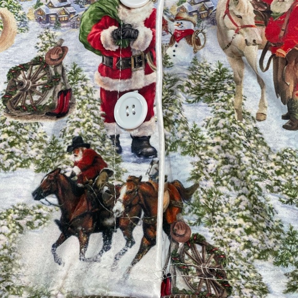 KIDS COWBOY Santa Christmas Pajamas / Family PJs - Picture 8 of 12